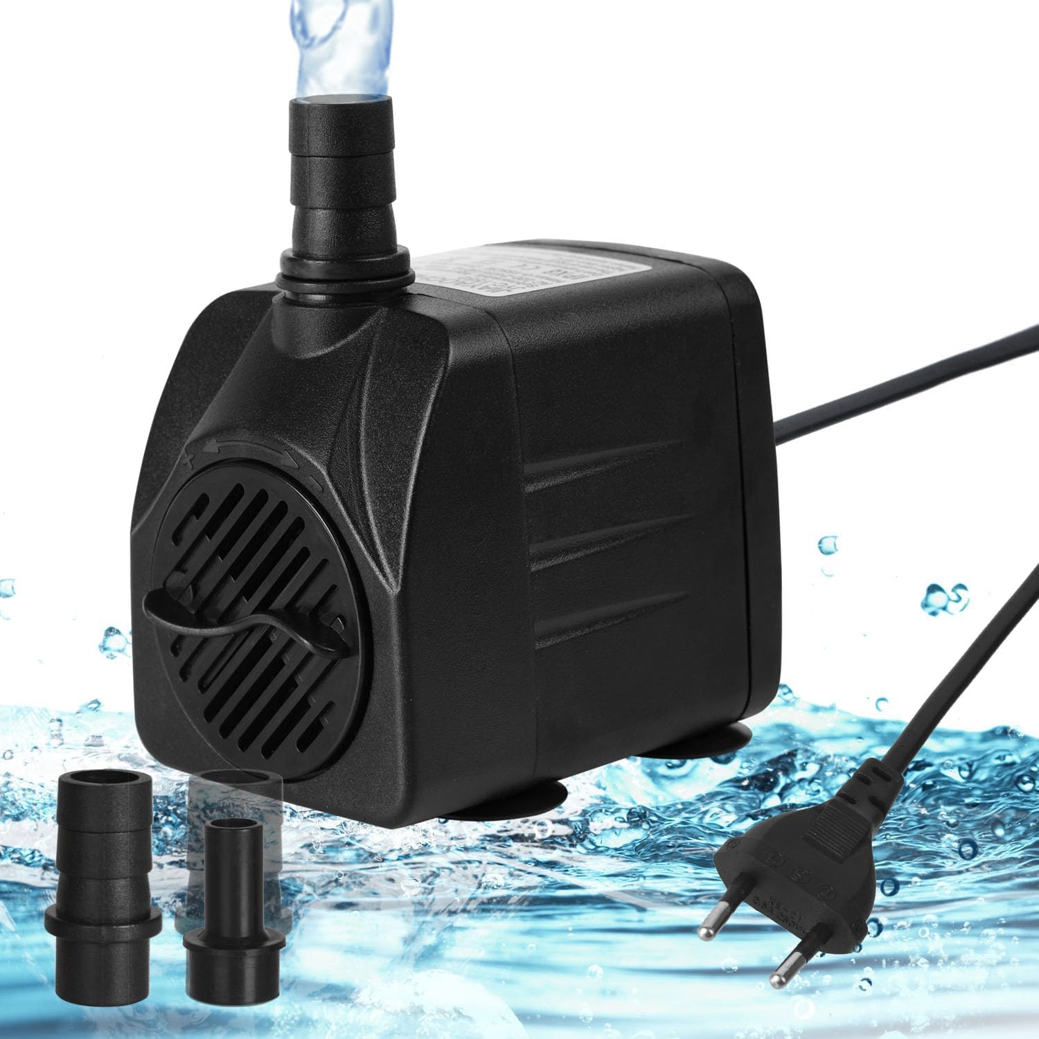 flintronic Mini-Wasserpumpen (600 l/h, 10 W), besonders leise Aquariumpumpe mit hohem Hub, Aquariumpumpe klein, Springbrunnenpumpe mit 1,4 m Stromkabel, 2 Düsen für Aquarien, Teich, Brunnen, Statuen, flintronic Mini-Wasserpumpen (600 l/h, 10 W), besonders leise Aquariumpumpe mit hohem Hub, Aquariumpumpe klein, Springbrunnenpumpe mit 1,4 m Stromkabel, 2 Düsen für Aquarien, Teich, Brunnen, Statuen,