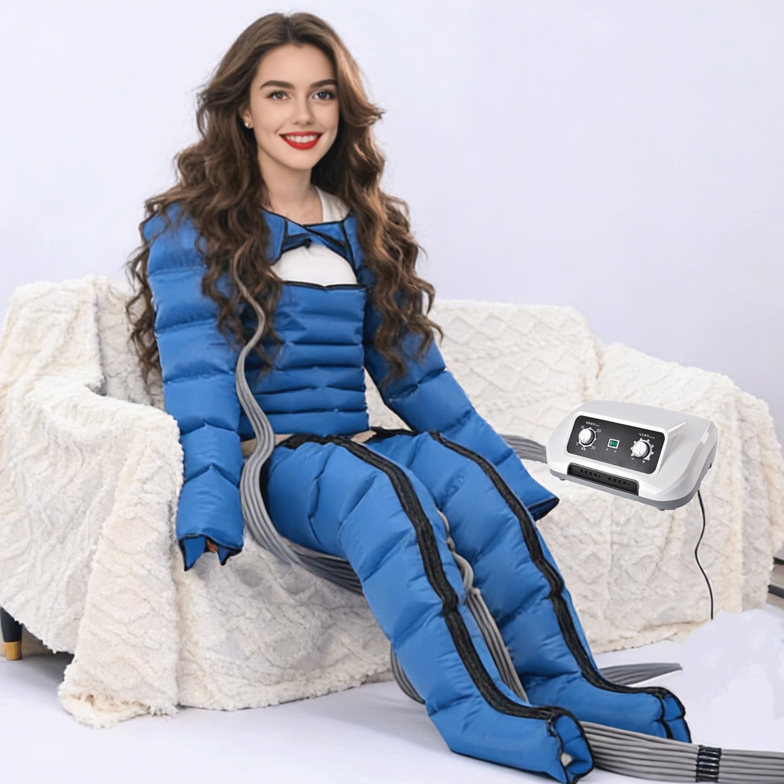 Botas Presoterapia Compresión Aire Drenaje Linfático Piernas – Masajeador Piernas Hinchadas Circulación Dolor Piernas Cansadas Lipedema Linfedema Retención Líquidos