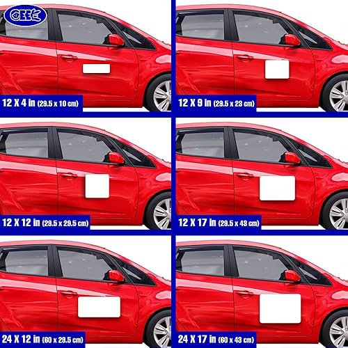 Miniatura 6 de GEEKBEAR Imanes en blanco para automóviles (12 x 4 pulgadas) - Paquete de 2
