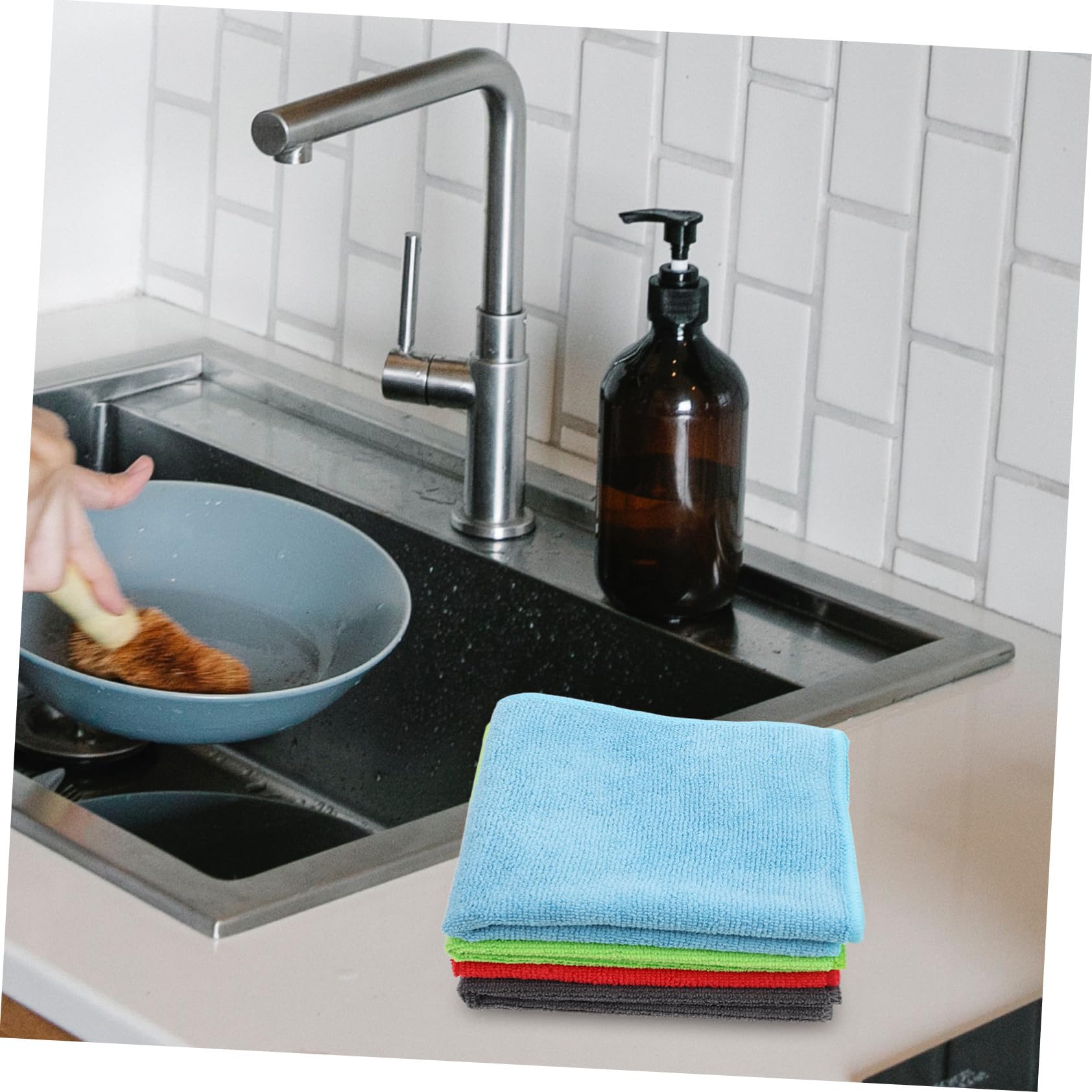 ORFOFE 24 Piezas Paños de Microfibra Superabsorbentes para Limpieza Multifuncional Unidades Suaves y Eficientes para Cocina Coche y Detallado Secado Rápido y Protección de Superficies