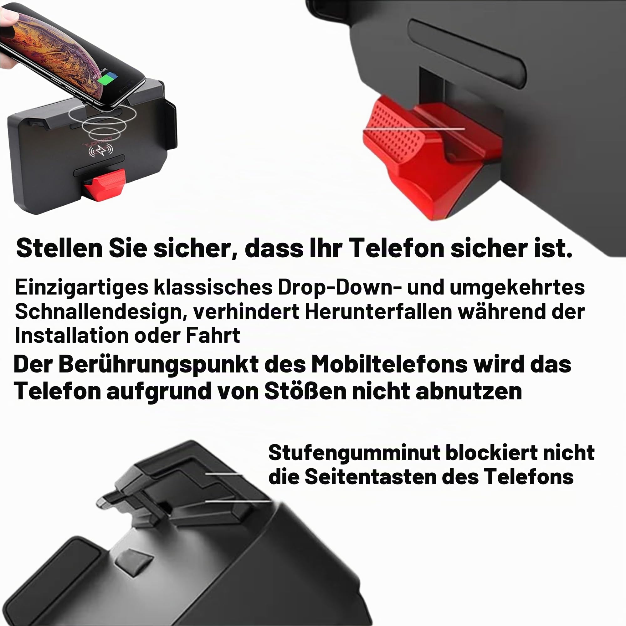 Navigationshalterung kabelloses Laden für GPS-Handy Motorrad für BMW R1300GS R1200GS ADV R1250GS CRF1000L S1000XR F900R F900XR F850GS F800GS F750GS F700GS Motorradzubehör