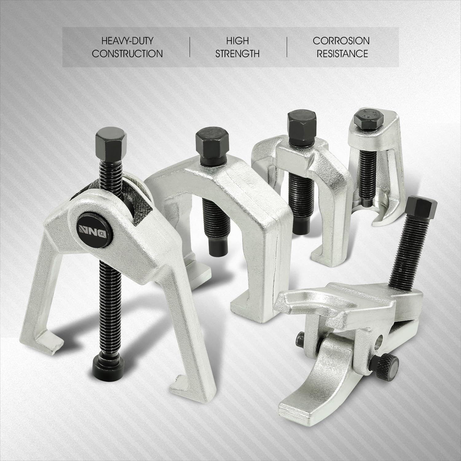 DNA Motoring 5pcs Front End Service Ball Joint Separator Set, Tie Rod Removal Tool, Pitman Arms Puller, Ball Joints, Tie Rods, W/Storage Case, Blue, Tools-00444