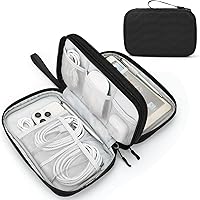 Vista 69 de FYY Organizador para cosas electrónicas, para viajes, para cables, cargadores, celular y auriculares, estuche portátil, impermeable, doble capa