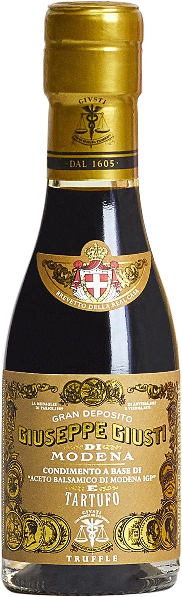 Truffle Balsamic Vinegar-Based Condiment from Modena Italy – Made With Premium Italian Aceto Balsamico with Natural Truffle Infusion for Marinades & Drizzling – 3.38 fl oz (100 ml) - Pack of 1