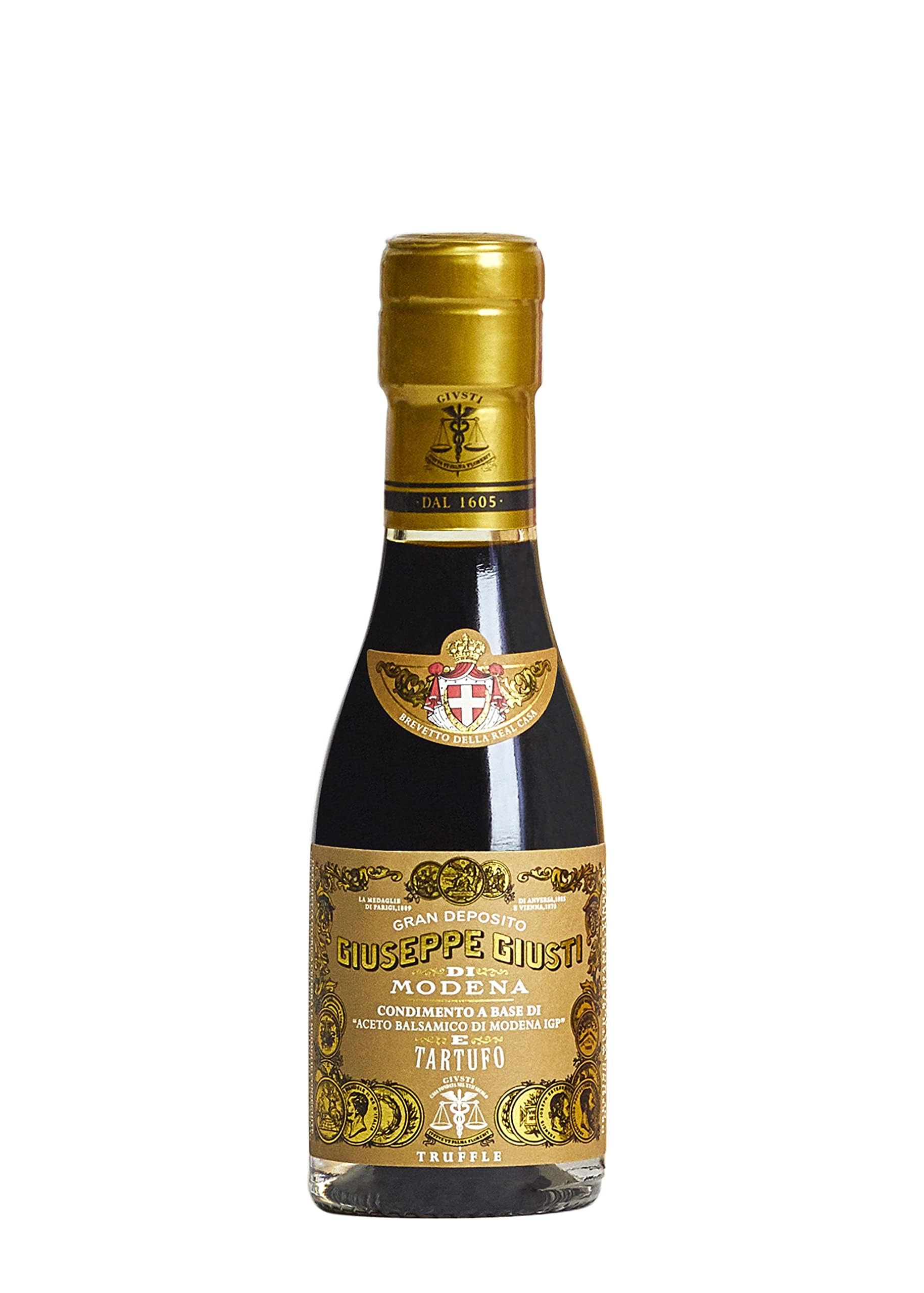 Giusti Truffle Balsamic Vinegar-Based Condiment from Modena Italy – Made With Premium Italian Aceto Balsamico with Natural Truffle Infusion for Marinades & Drizzling – 3.38 fl oz (100 ml) - Pack of 1