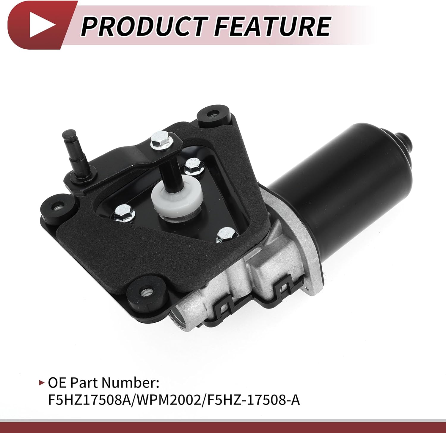 Windshield Wiper Motor for Ford F-150 F-250 F-350 F Super Duty Bronco 1987-1996 Front Windscreen Wiper Motor Replacement No.F5HZ-17508-A 5 Pin