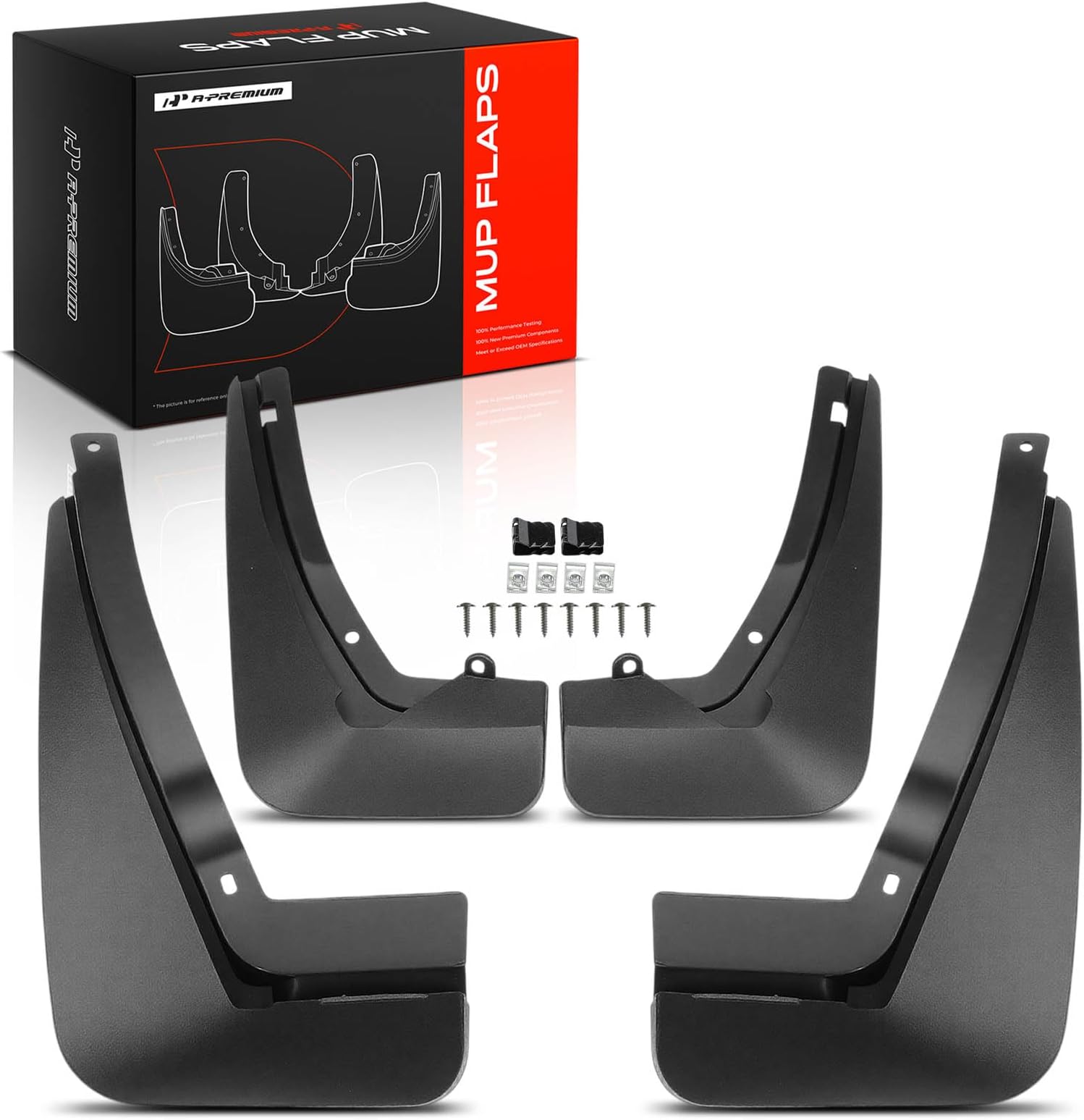 A-Premium Mud Flaps Compatible with Jaguar XF 2016-2024, No Drilling Required Mud Guards with Hardware Accessories, Set of 4 Front and Rear