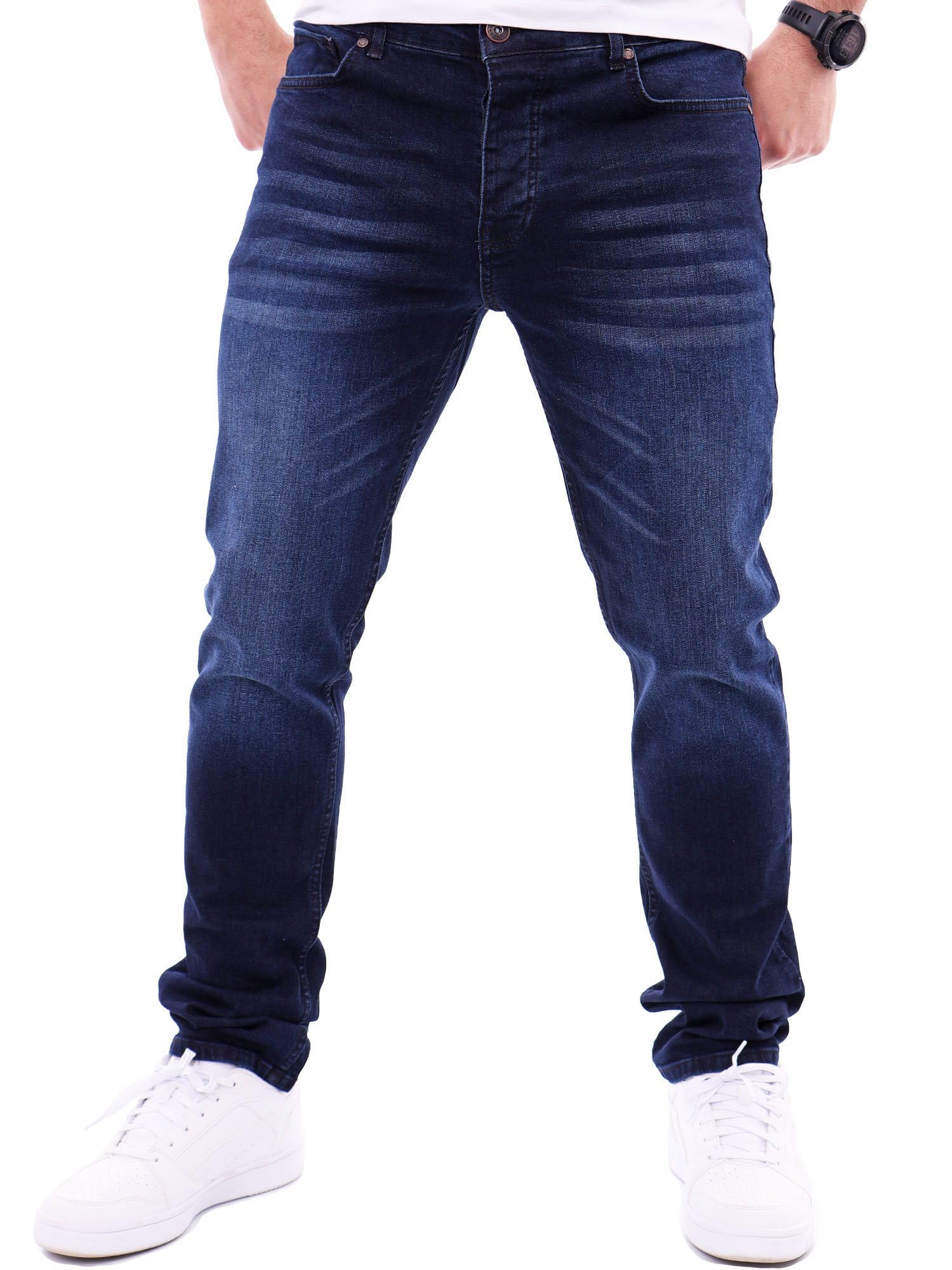 Reslad Jeans Herren Regular Fit I Jeanshose mit Stretch Männer Herren Hose I 5-Pocket Straight-Cut RS-2125