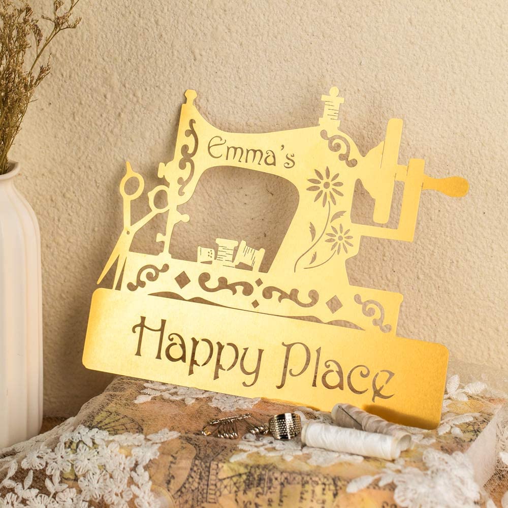 Custom Metal Name Sewing Room Sign For Wall/Door/Photo Frame Gifts For Mother Grandmother