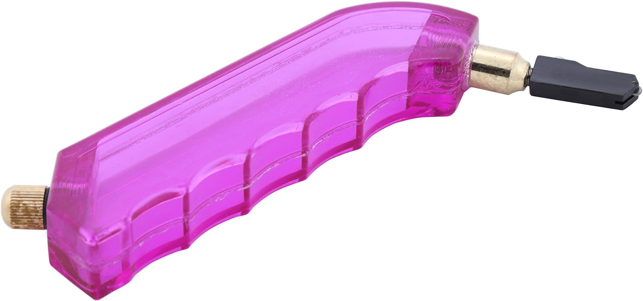 Pistol Grip Oil Feed Glass Cutter | Heavy Duty Design Cuts Windows, Mirrors, Bottles | Great for Stained Glass - Professional (Pink)