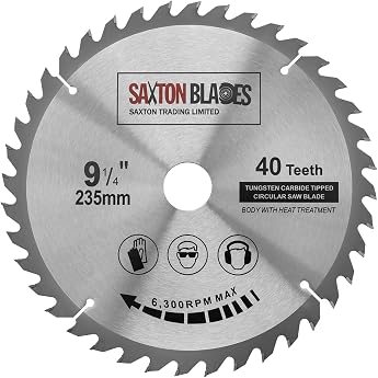 TCT23540T Saxton TCT Kreiss geblatt 235 mm x 30 mm Bohrung x 40 T kompatibel mit Bosch Makita Dewalt