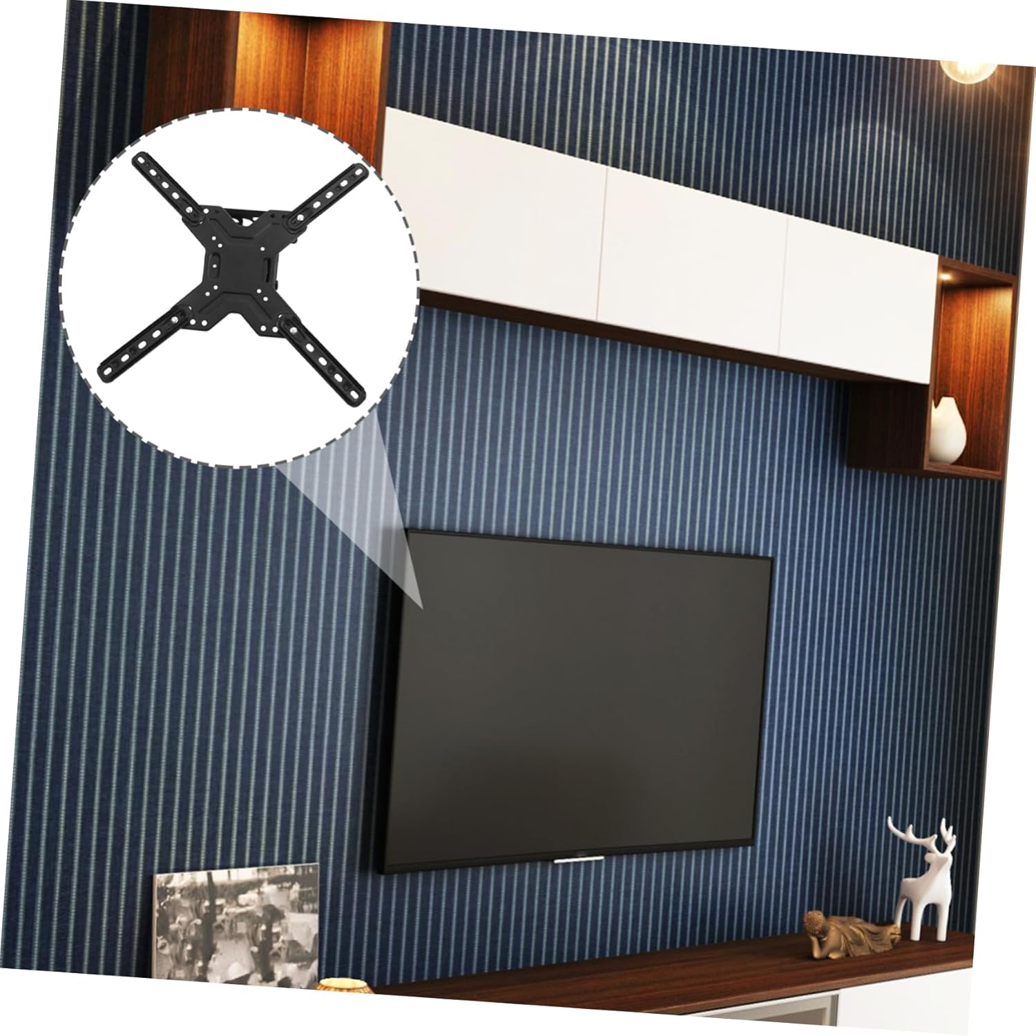 Mikinona 1set Wall Mount Tv Monitor Bracket Retractable and Rotatable Design for - Screens Sturdy Construction for Living Rooms Bedrooms and Meeting Rooms