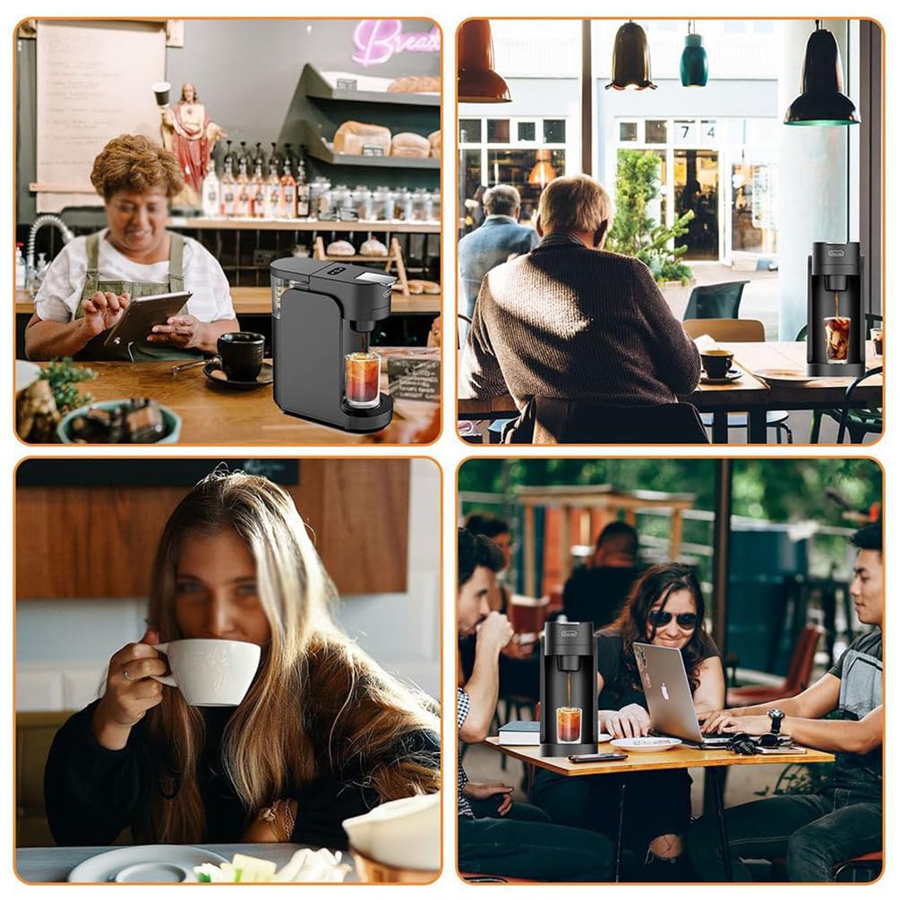 Ekspres do kawy na kapsułki K-Cup, zbiornik na wodę 350 ml, regulowany uchwyt na kubek, automatyczne zamykanie, idealny do cappuccino i latte, do użytku domowego