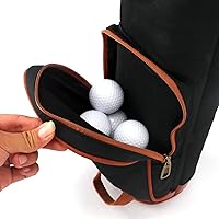 Vista 6 de Tourbon Bolsas de transporte vintage para palos de golf - Lona y cuero