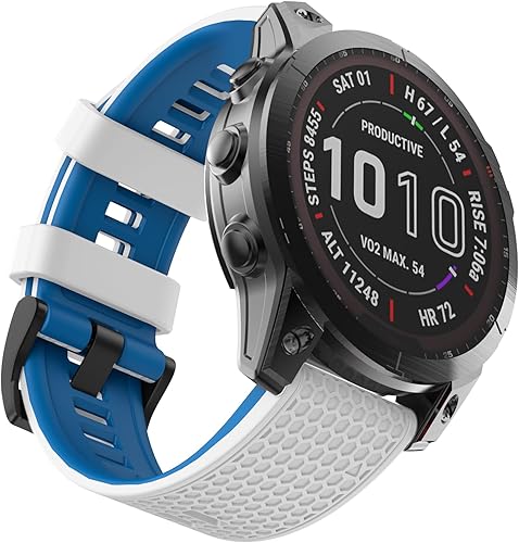 OVERSTEP Correa de reloj compatible con Fenix 5X, correa de reloj de silicona suave de 0.06 pulgadas de ancho para Garmin Fenix 5XFenix 5X PlusFenix