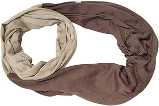 冬用女性インフィニティスカーフマフラー防寒対策 | 二色コントラスト ソフトネックラップ,ジッパーポケット付きループスカーフ - 女性・男性向け 日常通勤 スキー ハイキング 休日旅行用