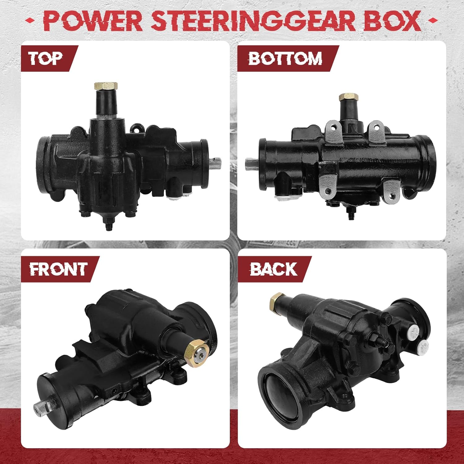 27-7521 Power Steering Gear box GearBox Compatible with Jeep CJ5 1972-1979, CJ6 1972-1975, CJ7 1976-1979, Commando 1972-1973, DJ5 1972-1974, Replace OE 27-7521, 277521