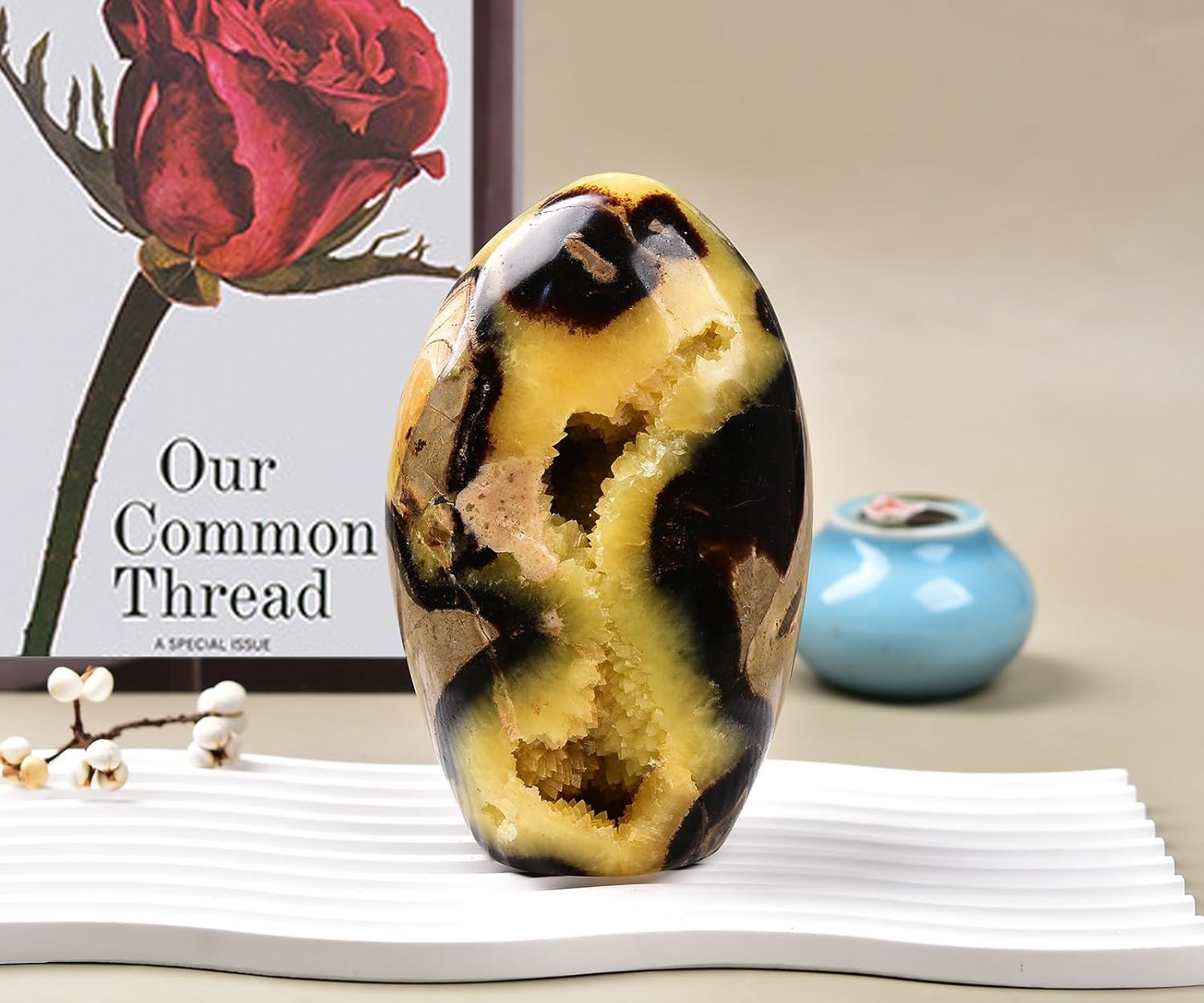 Large Crystal Septarian Geodes Rock Cluster Septarium Irregular Reiki Healing Home Decoration Specimen 3.0-4.0 Lbs