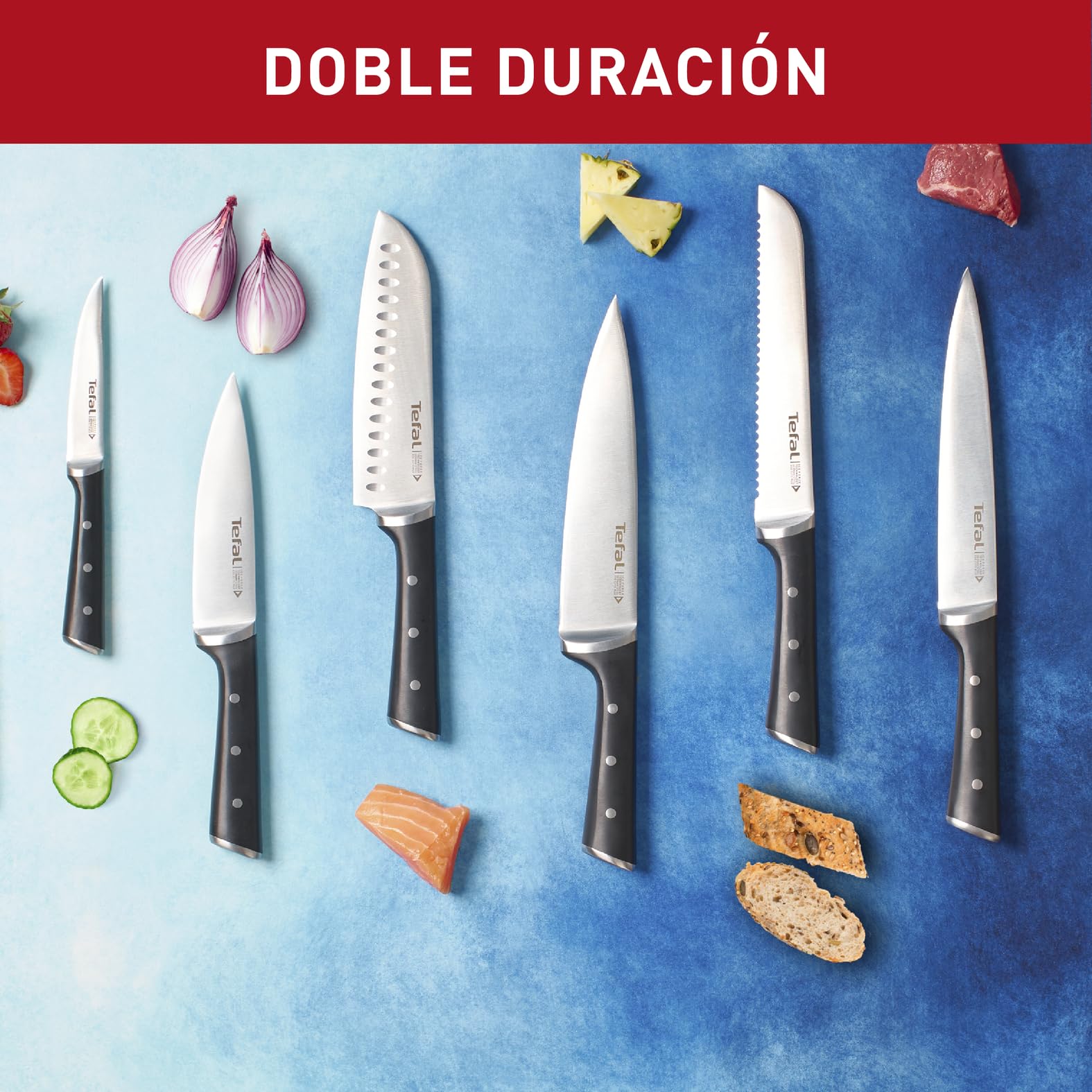 Tefal Ice Force – Cuchillo Universal 11 cm | Acero Inoxidable Alemán, Tecnología Ice Force -120°C, Corte Preciso, Mango Remachado, Resistente a la Corrosión y Lavavajillas
