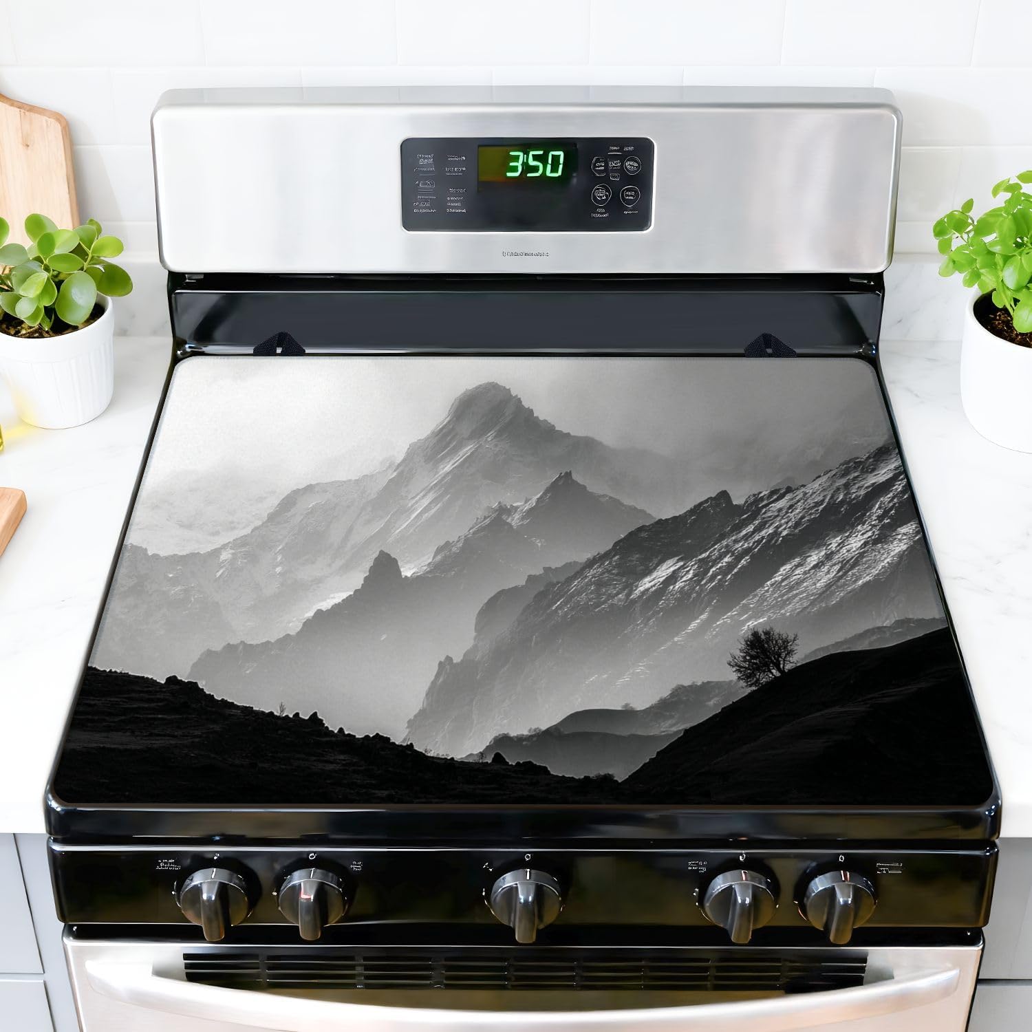 Stove Top Covers for Electric Stove colorado ski runs mountains ski resort Glass Cooktop Burner Covers Heat Resistant Protector Kitchen Decor Keep Stove Clean 28''x20''