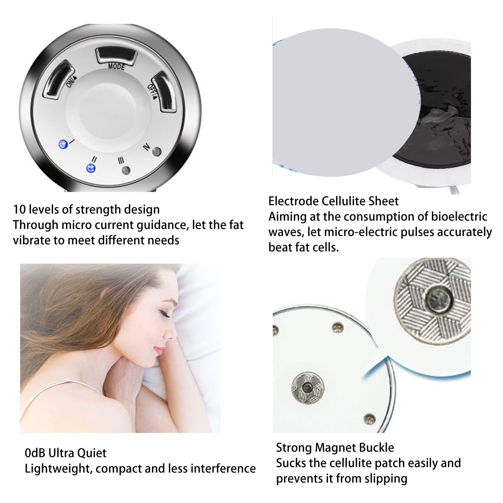Elettrostimolatore Muscolare, Massaggiatore Elettrico Multifunzione per Addominali, Addome Braccio Gambe Waist Glutei Massaggi-Attrezzi, Portable Beauty Liposuction Equipment Massaggiatore Silenzioso
