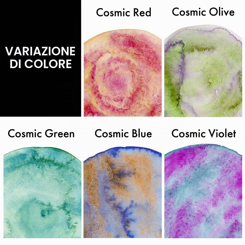 Kuretake Gansai Tambi MC20GN2/5V - Set di 5 colori per acquerelli, ideale per calligrafia e illustrazioni, scritte a pennello, Fine Art