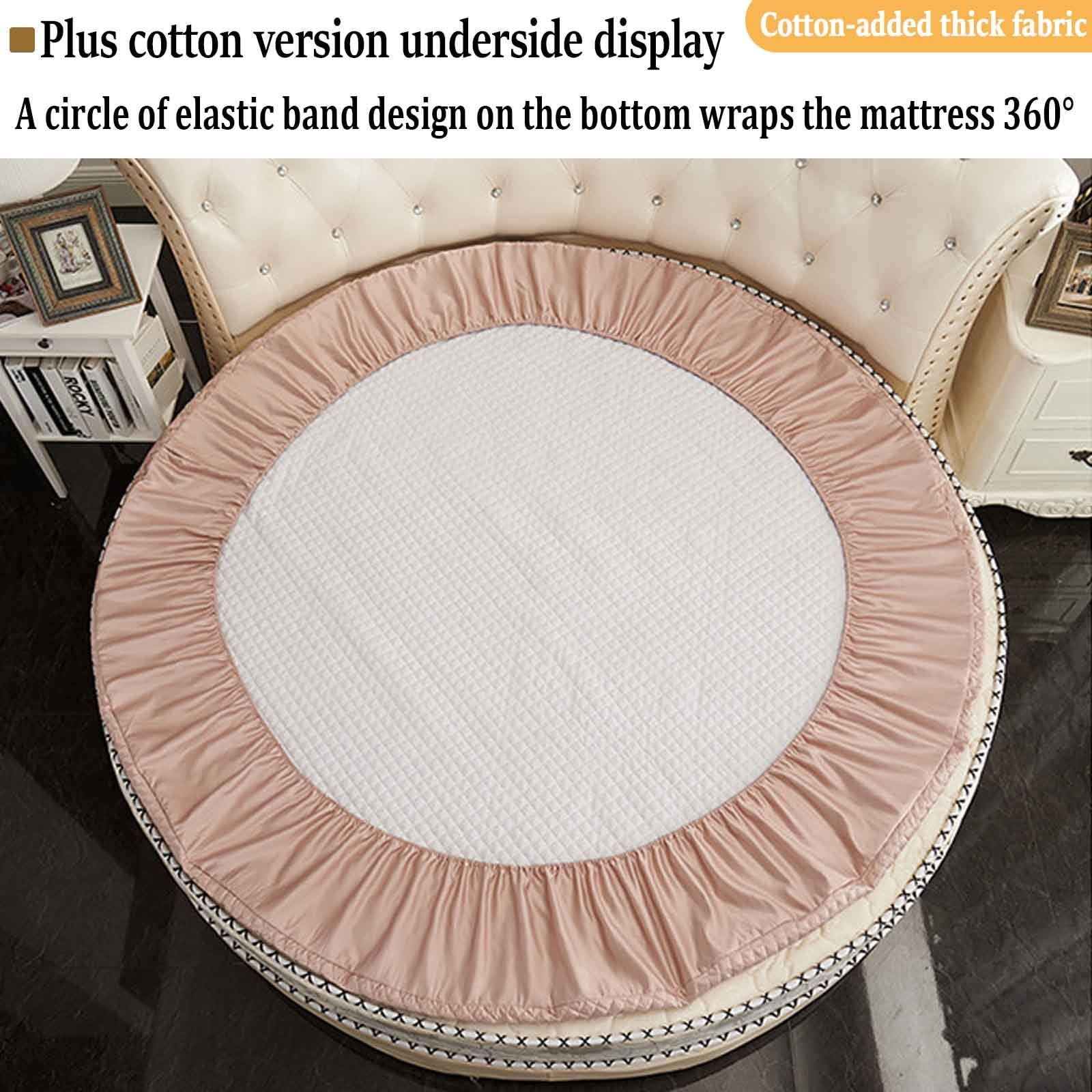 Sábana bajera ajustable impermeable para cama doble, suave, transpirable, con protector de colchón, funda de colchón redonda, 132 x 200 cm