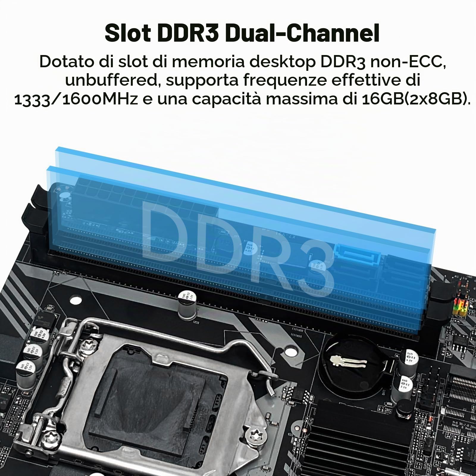 SHANGZHAOYUAN LGA 1155 - Scheda madre B75 per CPU Intel 2a/3a generazione i3,i5,i7/Xeon E3 serie 12XX V2, DDR3, NVME M.2, PCIe X16, 100M LAN, VGA, compatibile HDMI, SATA 3.0, USB 3.0, scheda madre per