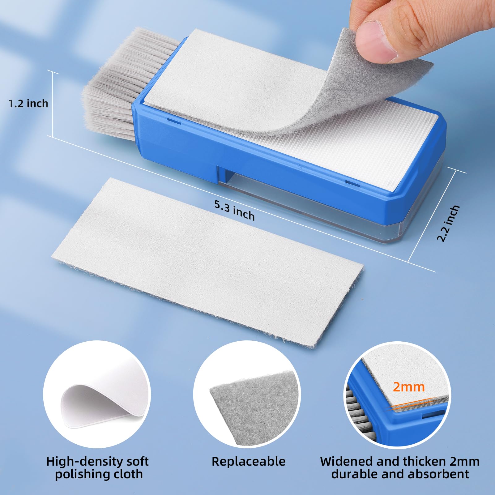 Keyboard Cleaning Kit Laptop Cleaner, All-in-1 Computer Screen Cleaning Brush Tool, Multi-Function PC Accessories Electronic Cleaner Kit Spray for iPhone iPad Macbook Earbud Camera Monitor with Patent: SkyBlue