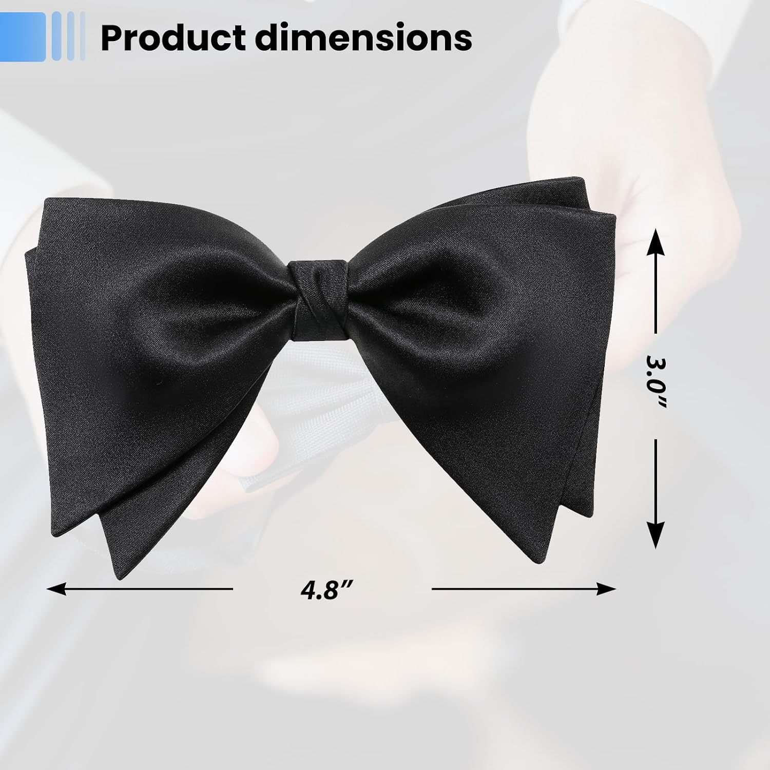 Mens Real Silk Classic Pre-Tied Bow Tie Formal Solid Tuxedo Tuxedo Bow Ties for Men with Gift Box