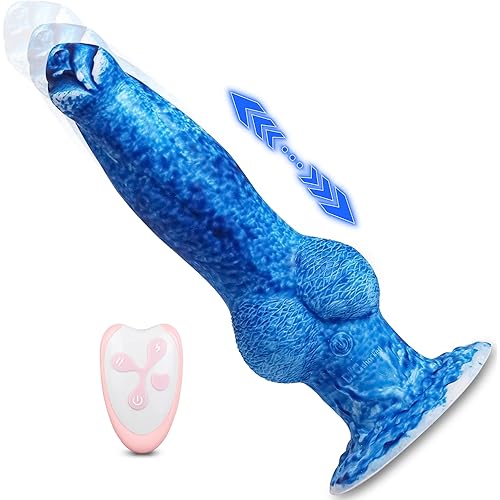 8.8in Thrusting Dildo Realistic Vibrating Dildos - Adult Sex Toys Thick Huge G Spot Anal Dildo Vibrator with 7 Modes, Silicone Suction Cup Knot Dildo Sex Toys for Couples