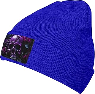 Gorro de punto elástico suave y cálido para uso diario en invierno, con puños, color morado, rosa, para hombres y mujeres