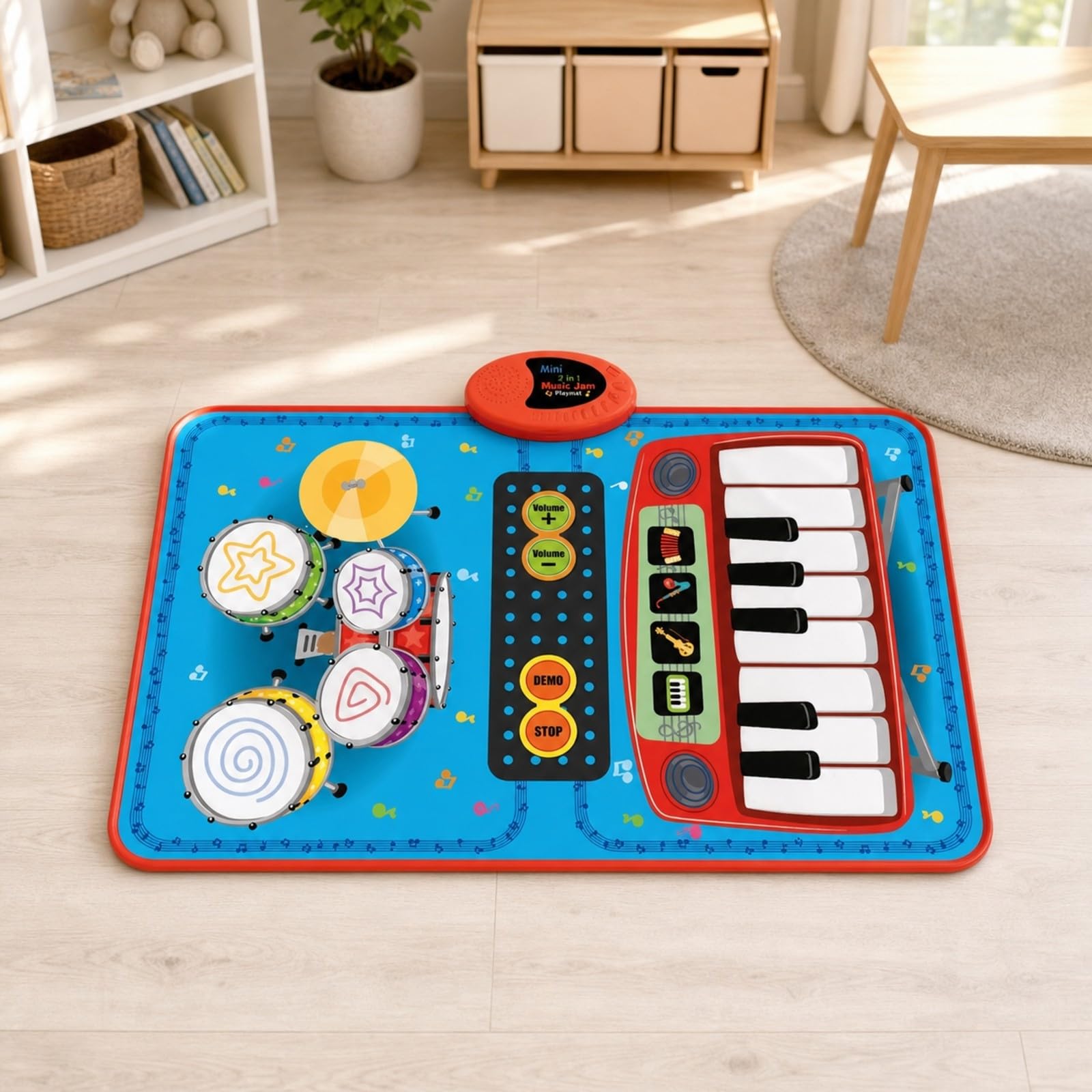 kowaku Tappeto Gioco Musicale Creativo | Design Interattivo a Sfioramento, Tappeto Batteria e, Colorato, Tastiera da Pavimento, per Asilo, Bambini, Neonati