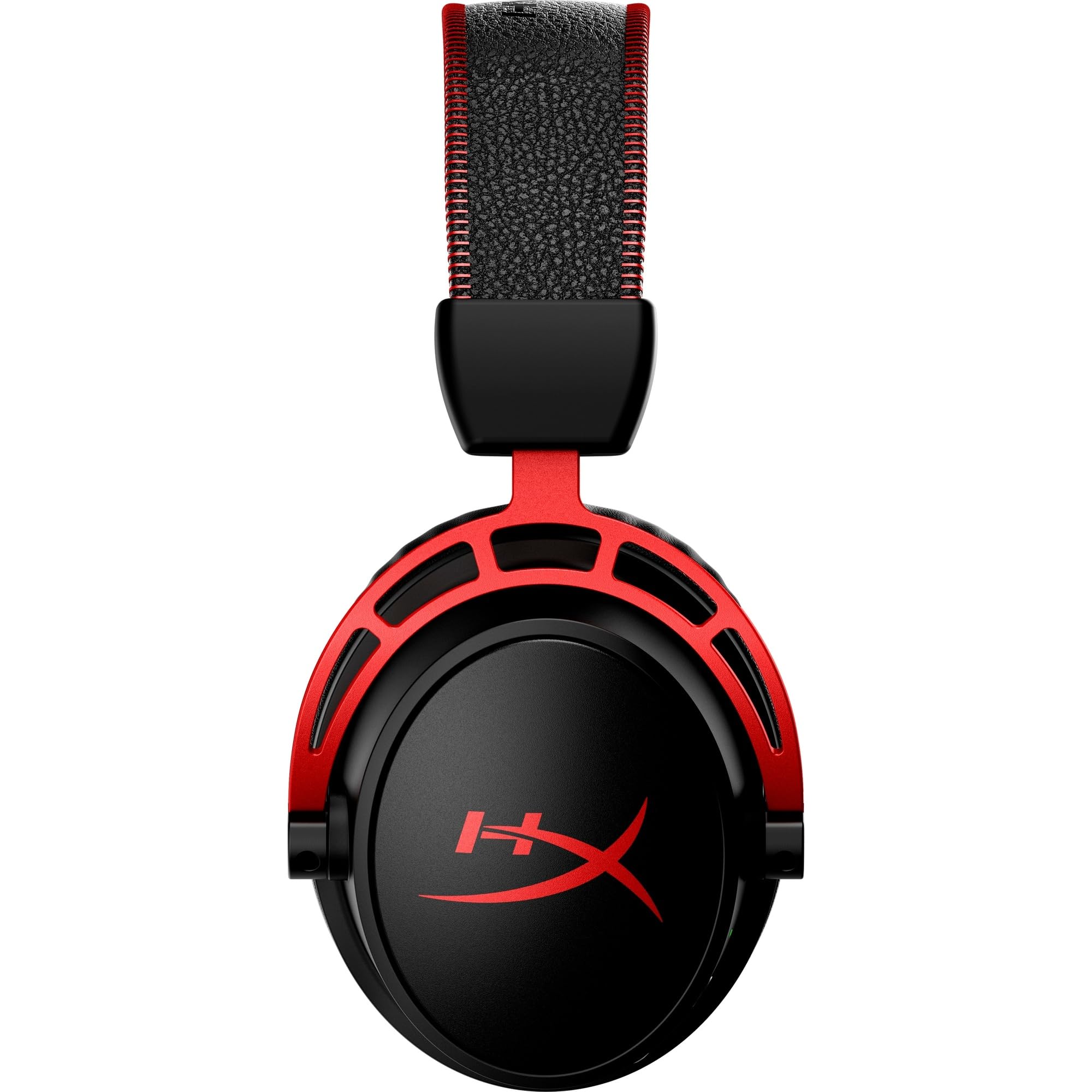 HyperX Cloud Alpha, Cuffie da Gaming Senza Filo, Connessione a 2,4 GHz, Telaio in Alluminio, Cuscinetti in Memory Foam Rivestiti in Similpelle, Autonomia Fino a 300 Ore, Adatto per PC, Nero/Rosso