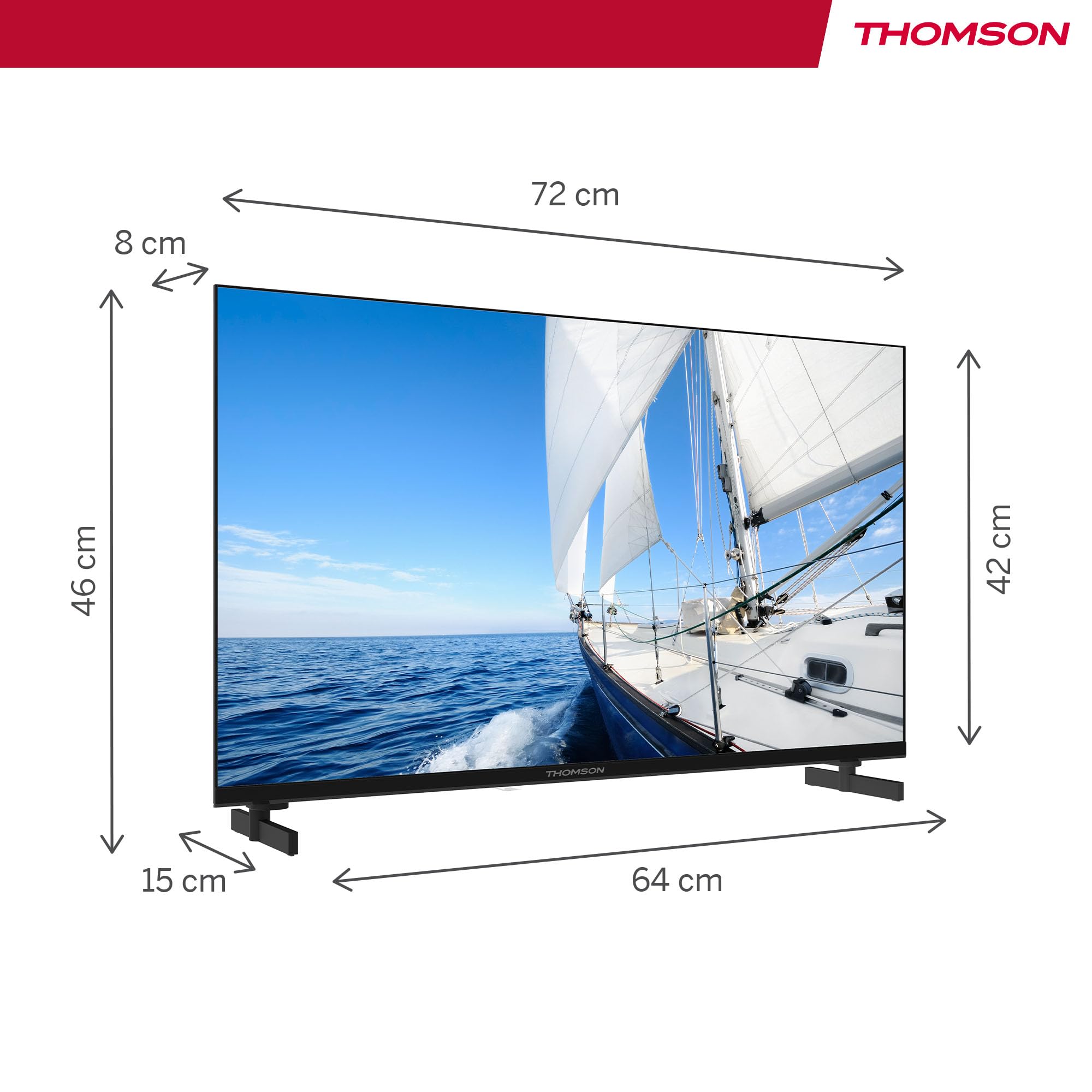 Thomson 32 Inch LED HD Google TV Wi-Fi Dolby Audio - Dettaglio
