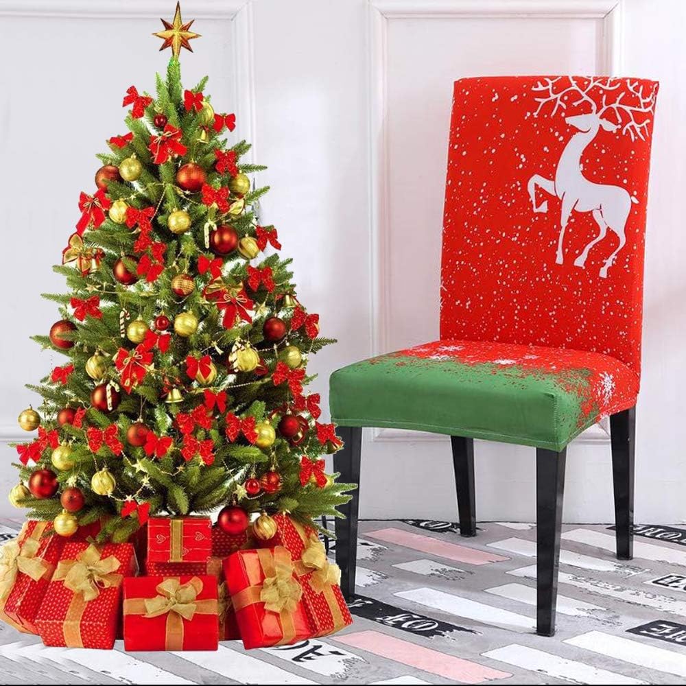 Review LERTREE Christmas Dining Room Chair Covers Slipcovers Removable Washable Christmas Chair Covers Protector for Kitchen Home Hotel, Set of 4 (A) Super Cheap 🛒 LERTREE Christmas Dining Room Chair Covers Slipcovers Removable Washable Christmas Chair Covers Protector for Kitchen Home Hotel, Set of 4 (A)