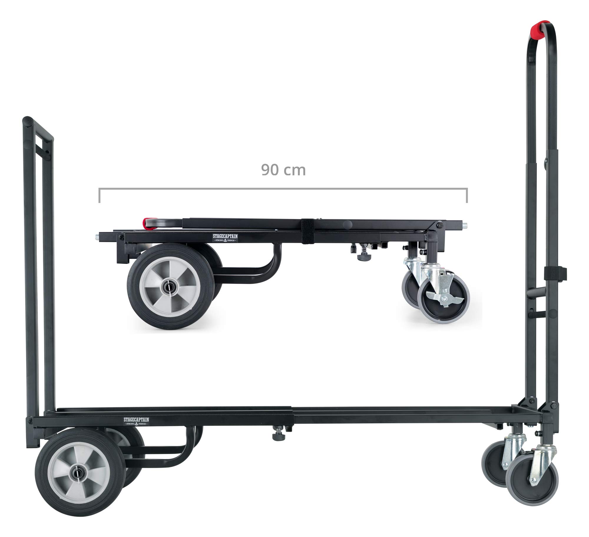 Stagecaptain Sherpa SCS-80 MKII Carro de Transporte (Mega Cart), 5 cm | Largo (superficie de carga útil): 73 cm - 120 cm, Altura: 116 cm, Ancho superficie de carga: 32 cm, Ancho con ruedas: 47 cm