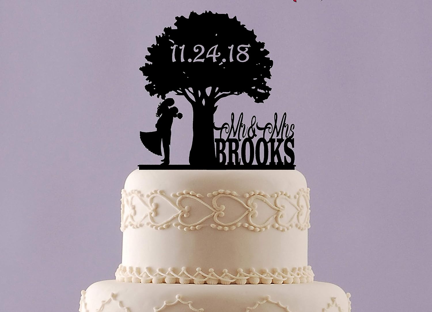 Bride and Groom Cake Topper, Wedding Tree, Outdoor Wedding