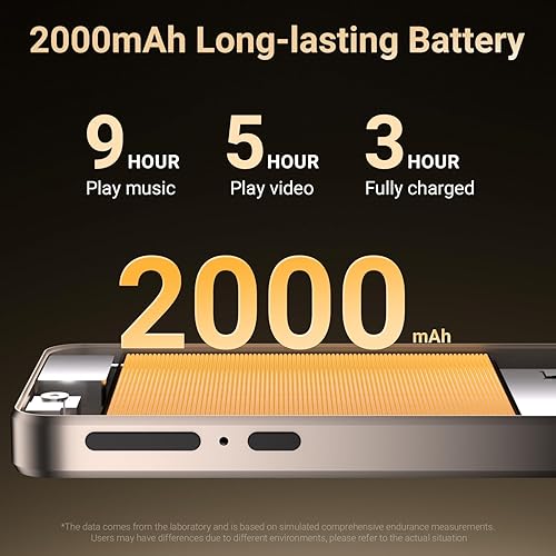 Miniatura 6 de Reproductor MP3 de 160 GB con Bluetooth y WiFi, reproductor de música de transmisión de Android con Spotify, pantalla táctil portátil de 4 pulgadas,