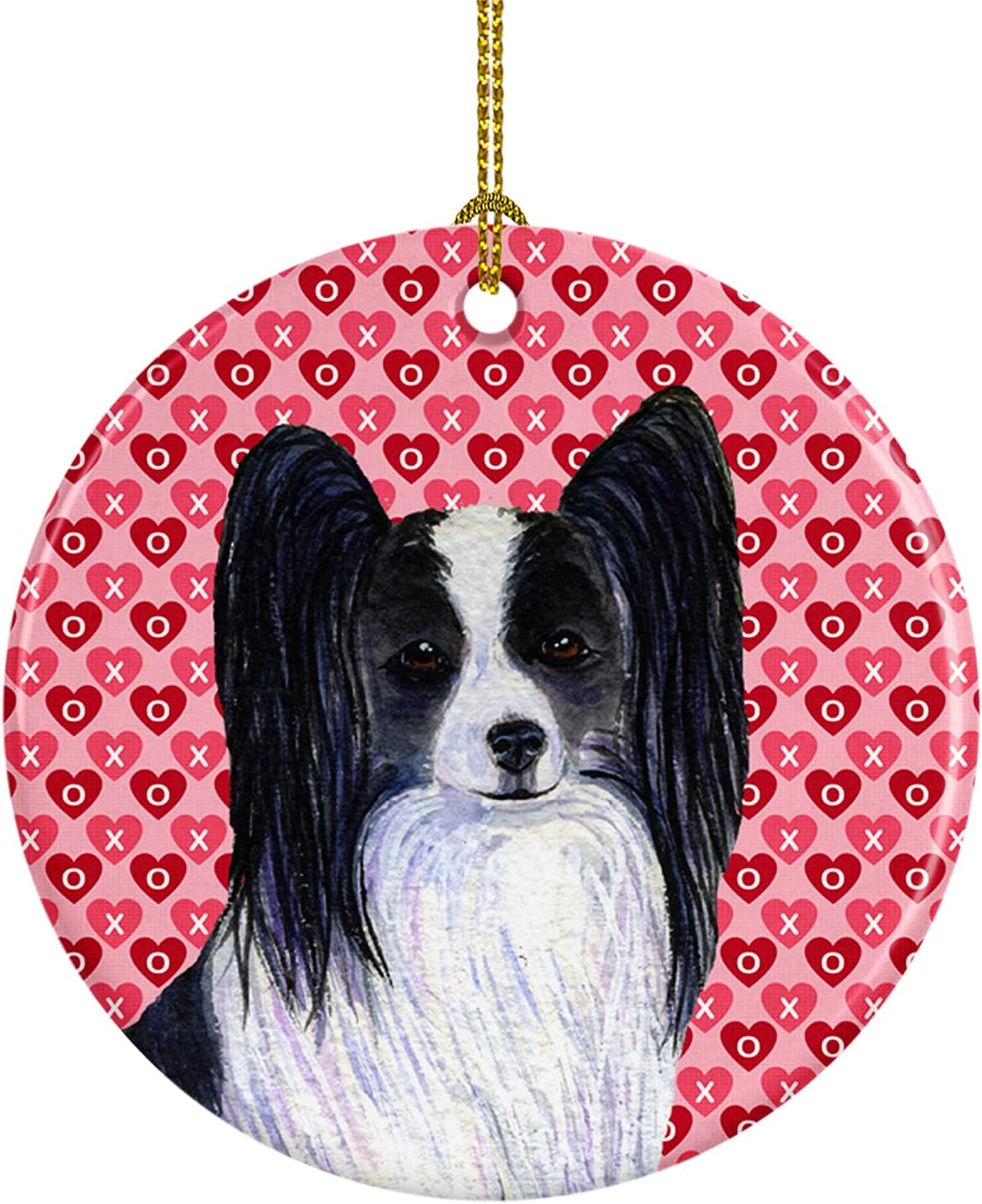 Caroline's Treasures SS4505CO1 Papillon Ceramic Ornament, 3 in, Multicolor