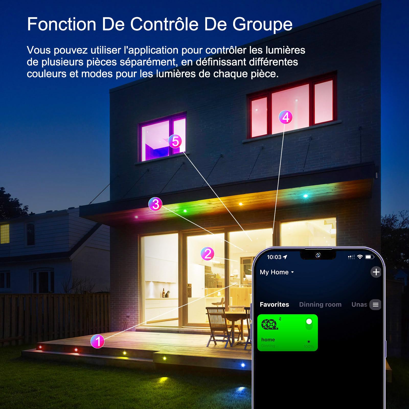 Lot de 20 Spots LED Encastrables Extérieur WiFi RGBWIC+Blanc Chaud, Ø31mm Projecteur de Sol Intelligent Dimmable IP67, Compatible avec Alexa et Google Home, pour Terrasse Jardin Escalier