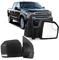 Vista 7 de Espejo Lateral del Lado del Pasajero Derecho con Ensamblaje de Vidrio de Punto Ciego Compatible con Ford F150 2015-2020 Con Luz de Giro Eléctrica 6