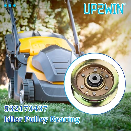 Miniatura 3 de UP2WIN 532173437 Rodamientos de polea tensora compatibles con tractor de cortacésped Craftsman LT1000 LT2000 con plataforma de 42 pulgadas,