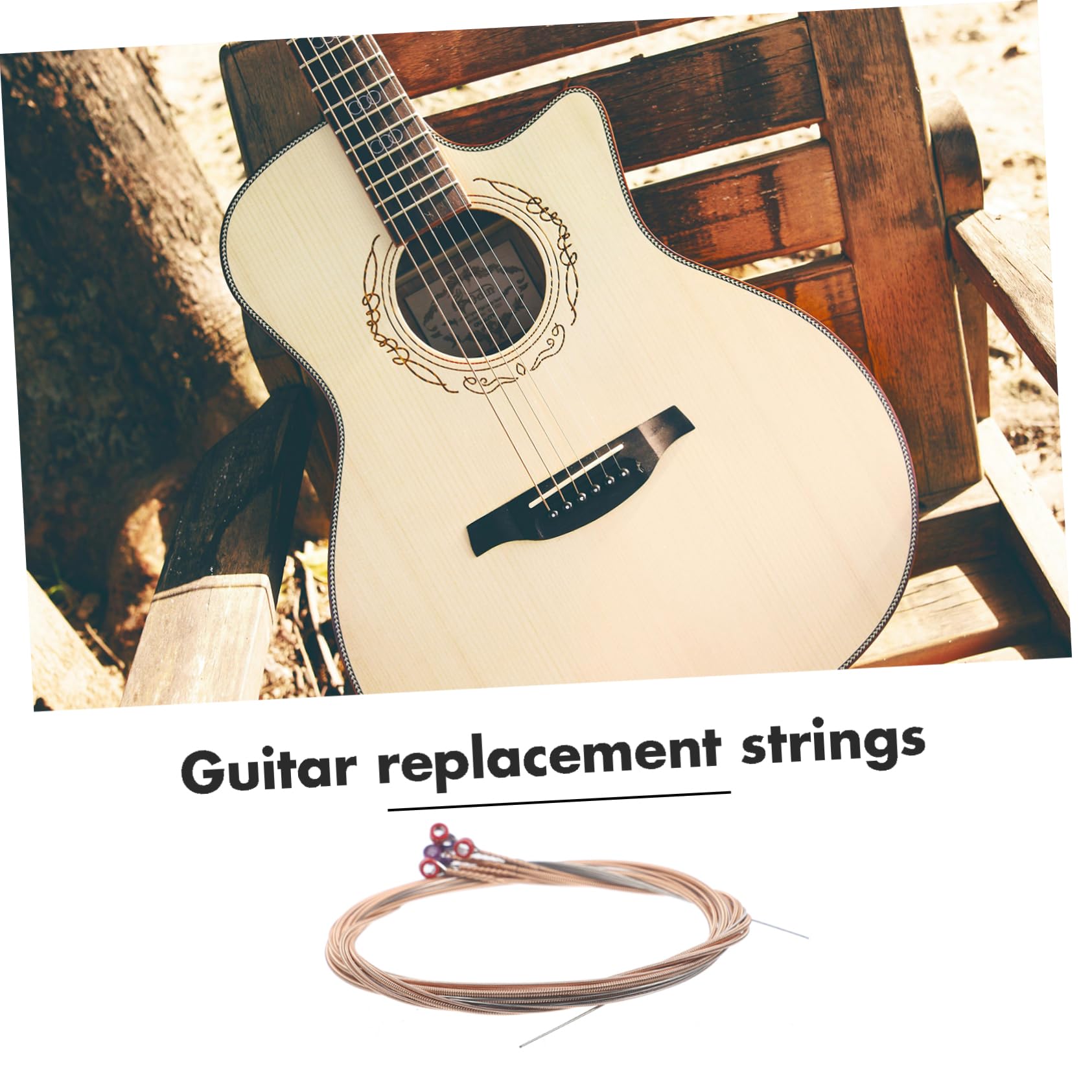 ibasenice 30pezzi Corde Per Chitarra Folk Per Chitarra Acustica Tono Luminoso e Sostenuto Per Musicisti e Appassionati