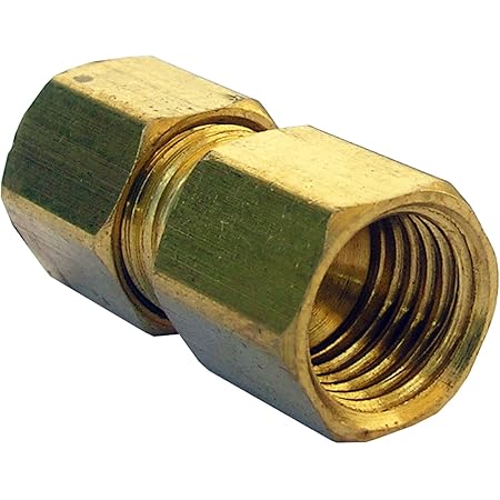 LASCO 17-6751 1/4-Inch Female Flare by 1/4-Inch Compression Brass Adapter