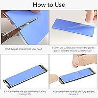 Vista 6 de UCEC 30 almohadillas térmicas de silicona GPU, almohadilla térmica reutilizable para CPU, almohadillas térmicas de GPU, almohadilla térmica SSD