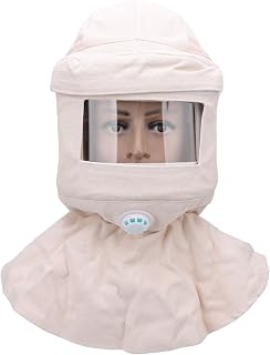 Sand Blasting Hood Cap, Shawl Cap Sandblasting Mask Canvas Dust Protective Face Mask, Anti Wind Neck Protector Mask Grinding Hood for DIY Painting, Sanding