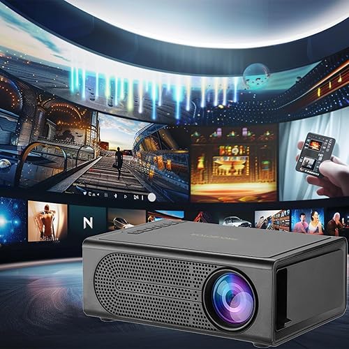 Miniatura 6 de Mini proyector, proyector portátil HD de 1080P, proyector de video de película compatible con HDMIUSBAVtarjeta de memoria5V-2A, apartamento