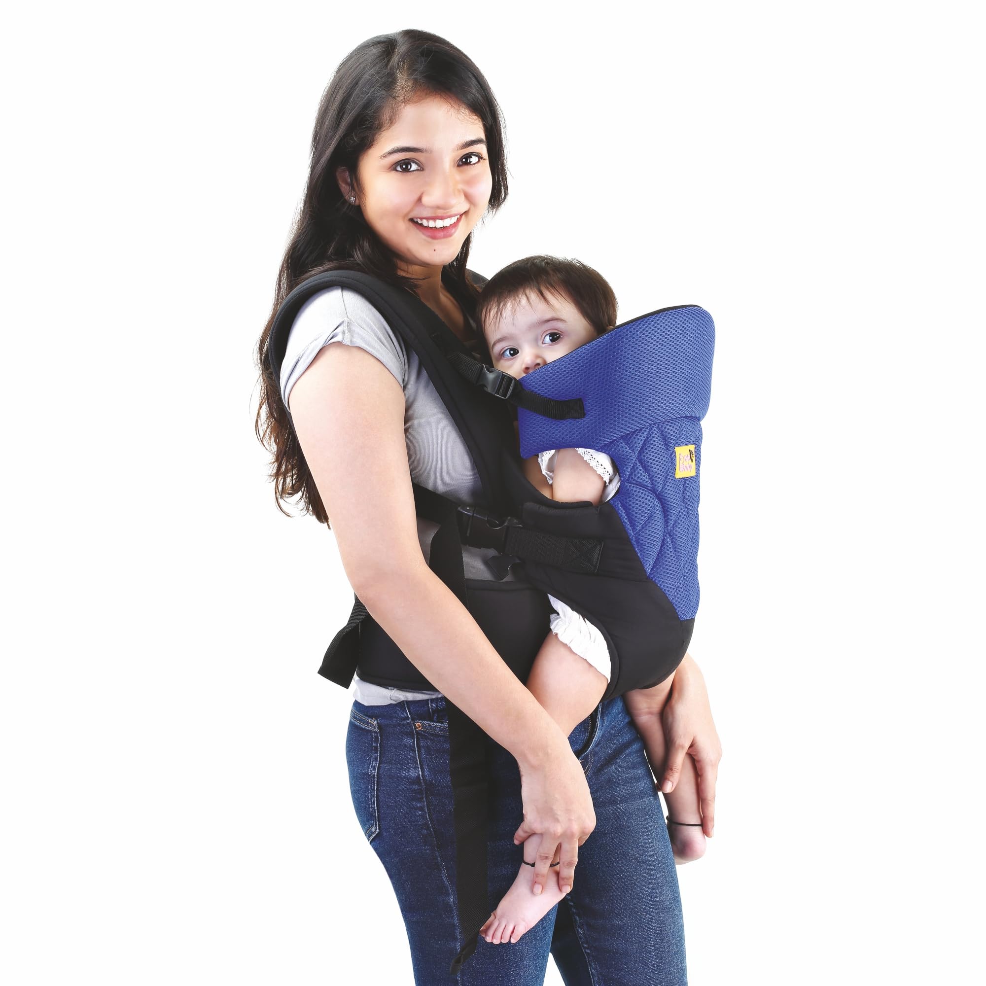 BeeBaby Omni Breathe Lightweight Adjustable 3 in 1 Carry Positions Breathable Air Mesh Baby Carrier or Baby Sling with Airflow (3.5-12 kgs, 0 to 2 Years Babies) (Royal Blue)-image-38