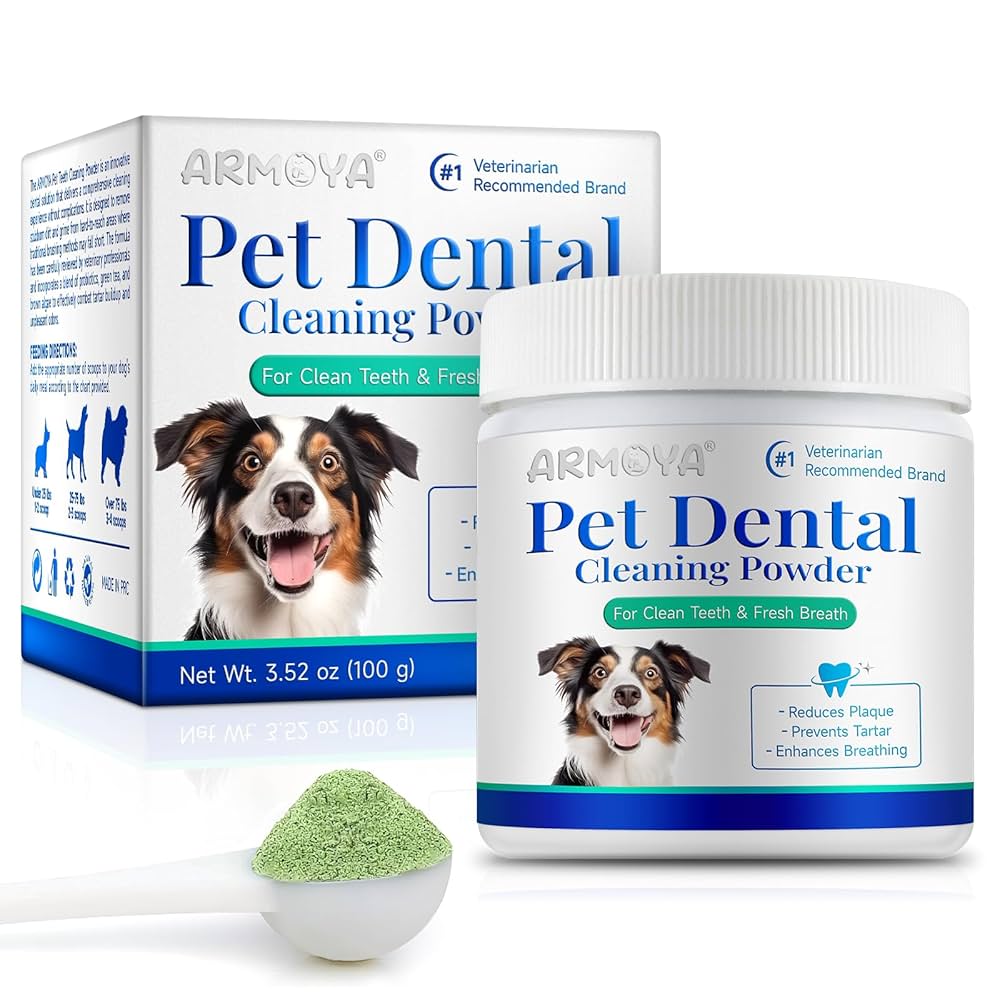 Dog Dental Powder(10.58OZ)-Teeth Cleaning Powder For Dogs